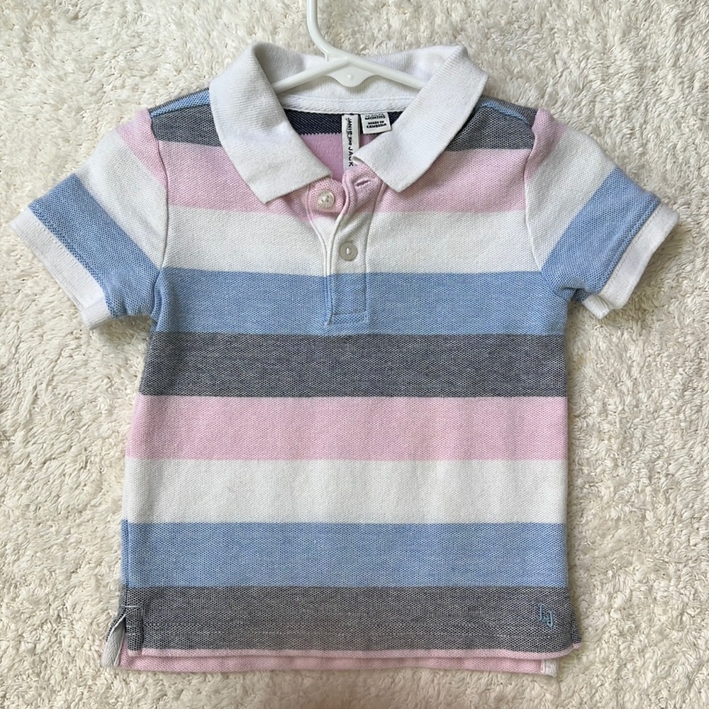 {Janie and Jack} Striped Polo Shirt 18-24M